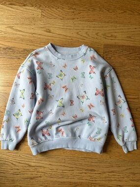 Baby Gap Light Blue Butterfly Crewneck Sweatshirt
